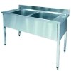 St Steel Double Sink With Frame 1200x700mm