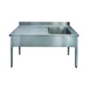 Sink With Frame 1200x700mm Left Hand Drainer
