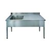 Sink With Frame 1200x700mm Right Hand Drainer