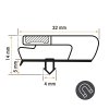 Door Gasket 465x270mm Grey Pvc Msp 1/2 Drawer