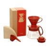 Red V60 Drip Cone Set 1-4 Cups